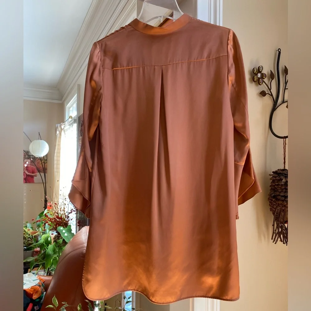 NWOT 100% silk button down shirt - Picture 4 of 4